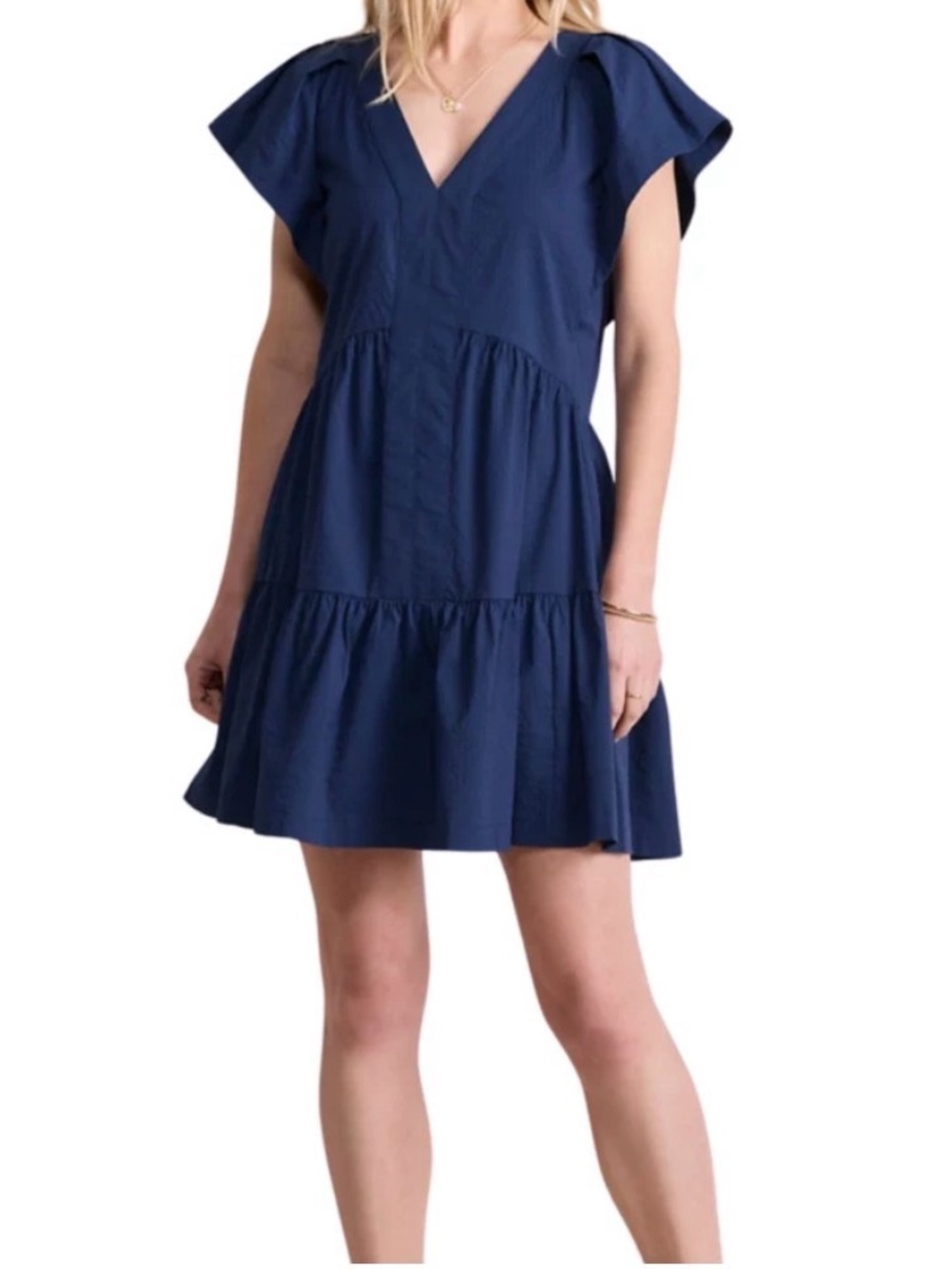 Vineyard Vines Harbor Tiered Ruffle Sleeve Dress size XL